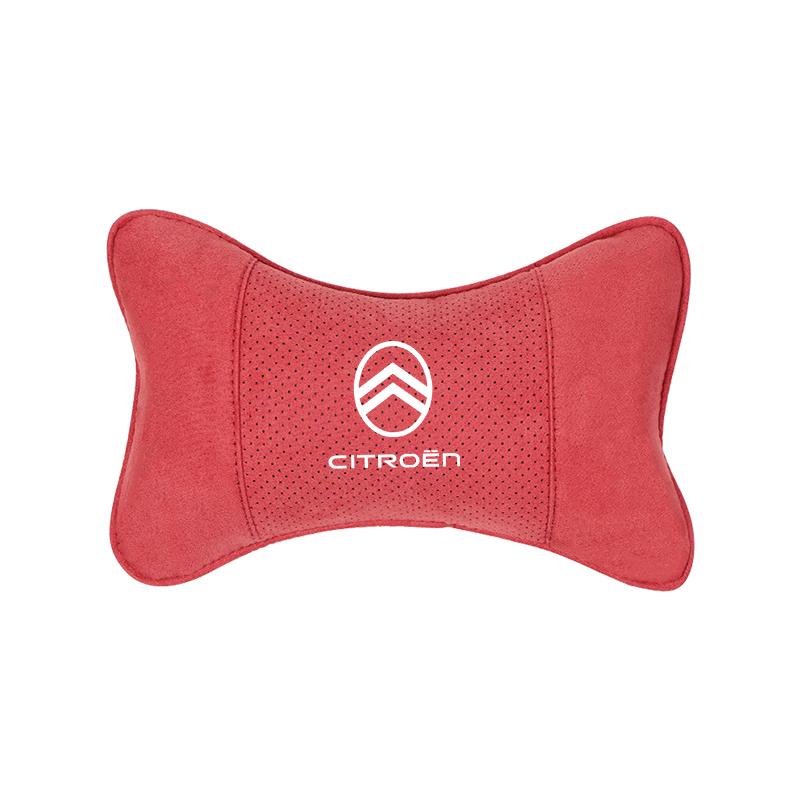 AHW3 Car Suede Headrest Breathable Memory Foam Neck Pillow For Citroen Grand Picasso Saxo Jumpy C8 C-Elysee C15 Spacetourer CelyseeC6