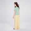 Girls' Faux Two-Piece Short Sleeve T-Shirt & Wide-Leg Pants Set