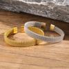 10mm Braided Stretch Strap Open Bracelet,Personalised Mesh Cuff Bracelets,Stainless Steel Women's Bracelet,Fashion Jewelry Gifts