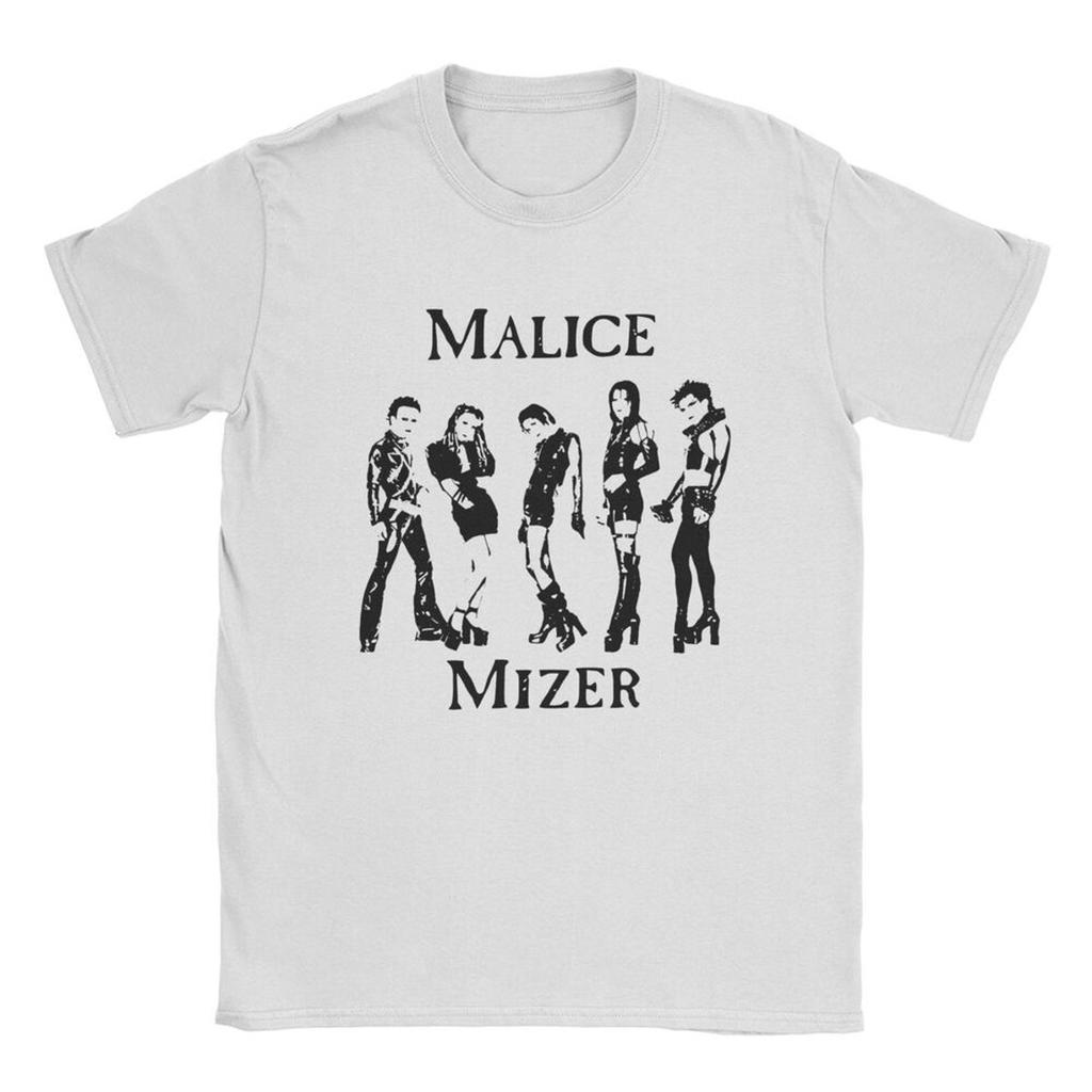 T-shirts de Chanteur de Groupe Malice Mizer Homme T-shirts 100% Vintage Col Rond T-shirts de Musicien Rock Manches Courtes Marchandise 4XL 5XL 6XL