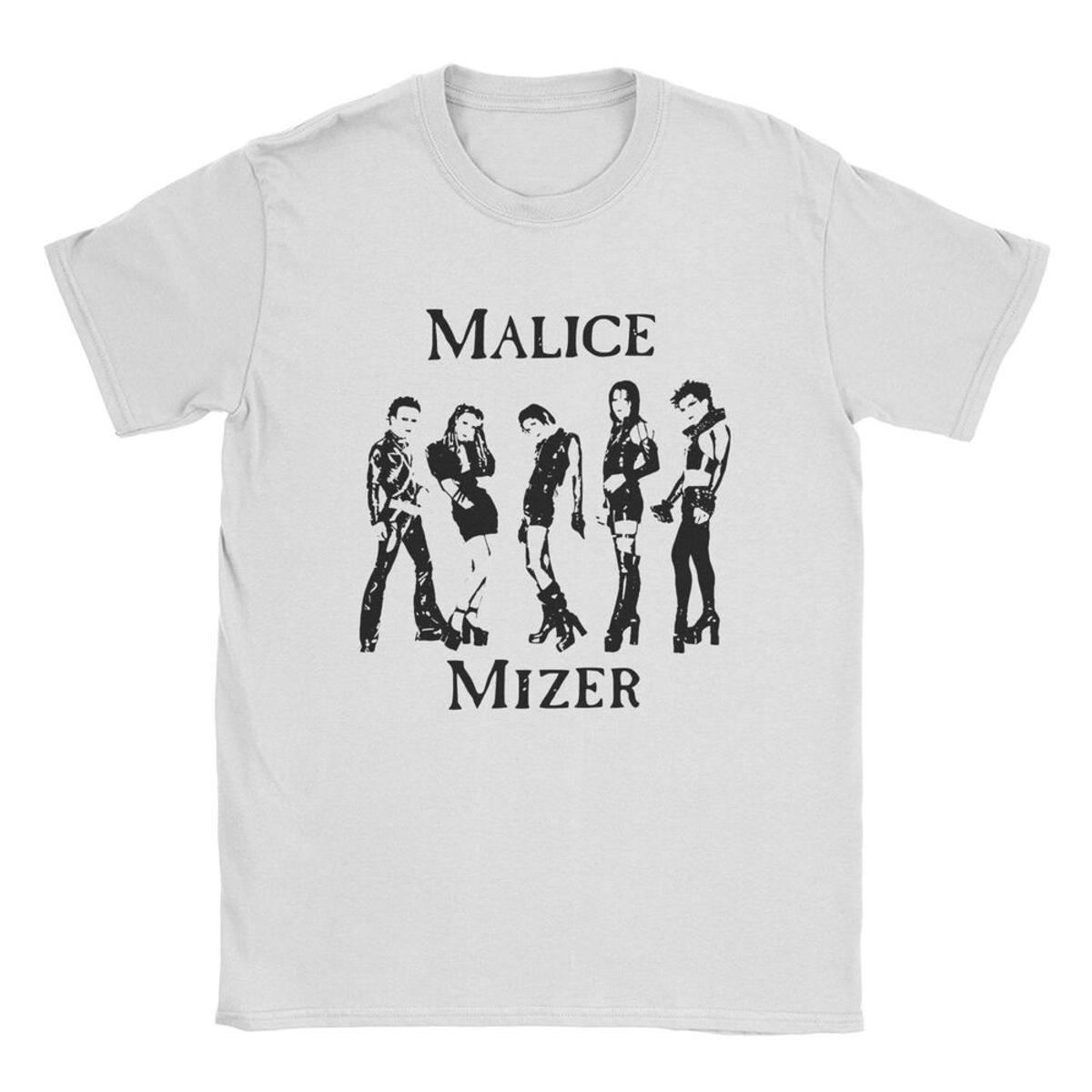

Футболки Malice Mizer Band Singer Чоловічі 100% вінтажні футболки з круглим вирізом, рок-музиканти, футболки з короткими рукавами, товари 4XL 5XL 6XL XXXXXL