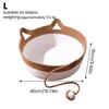 Caramel Handwoven Cat Bed Cotton Rope Basket with Toy Ball Durable Scratchable Resting Nest for Kittens Indoor Cats