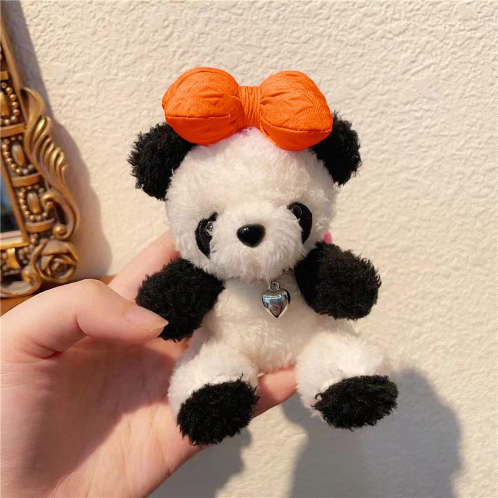 Cute Panda Doll Keychain Charming Panda Car Ornament Fun Decorative Piece Lovely Bag Charm for Women Perfect Present