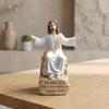 Bible Verse Base Jesus Christ Figurine Open Arms Blessing Resin Jesus Ornament  Spiritual Gift