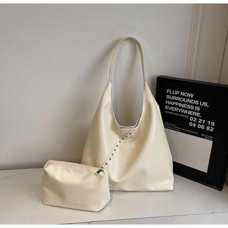 

Retro Tote Bag - Large Capacity Cross-body Bag for Casual Commuting бежевий