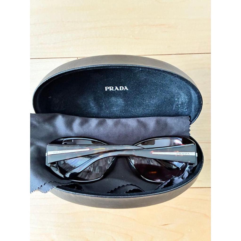 Used PRADA Prada sunglasses SPR24H brown tortoiseshell pattern square