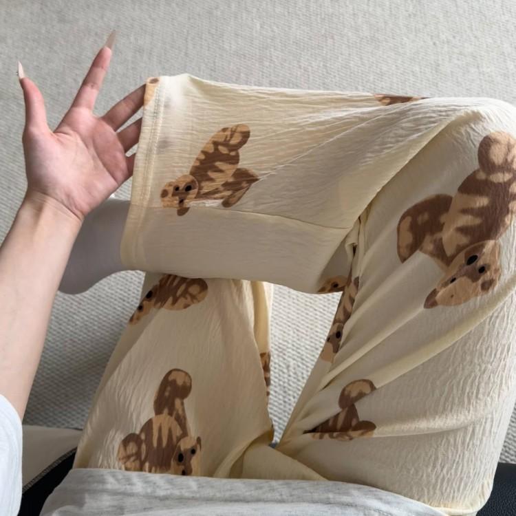 2026 New Style Lounge Pants for Women Loose Fit Wide Leg Casual Pajama Pants for Outdoor, Campus, Home
