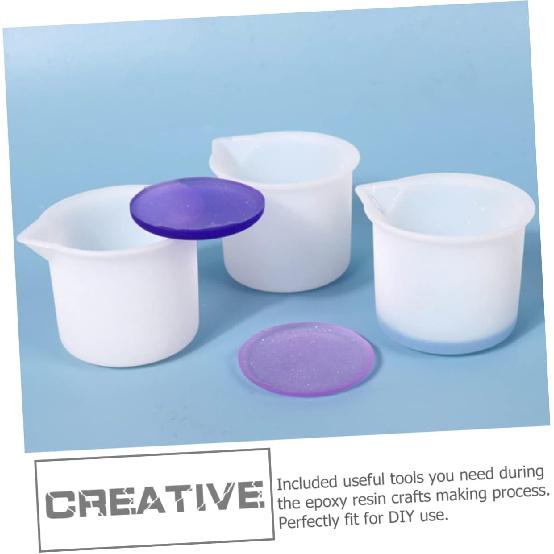 STOBOK 6pcs Silicone Measuring Cup Resin Tools Resin Molds Silicone Molds for Resin DIY Mixing Tools Resin Epoxy Mixing Tool Epoxy Resin Mixing Cup