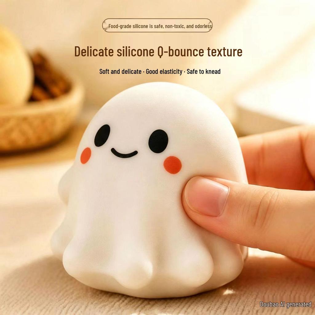 Soft & Cute Halloween Ghost Squeeze Toy - Creative Prank & Stress Reliever
