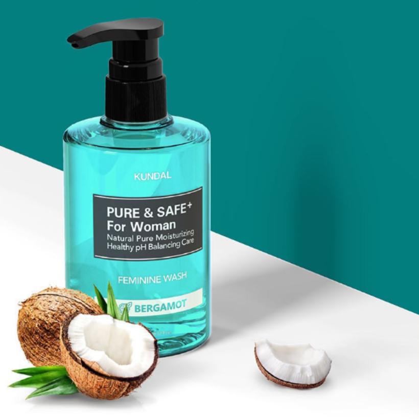 KUNDAL Pure & Safe Feminine Wash Bergamot 300ml Gentle Intimate Care (1pc / 2pcs)