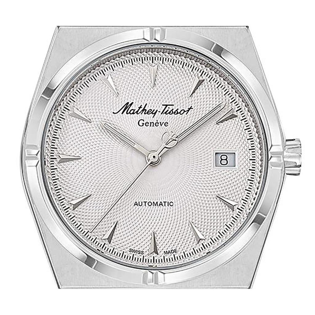 Mathey-Tissot Orologio da uomo Zeus Acciaio Inossidabile Quadrante Argento Automatico H118ATAI
