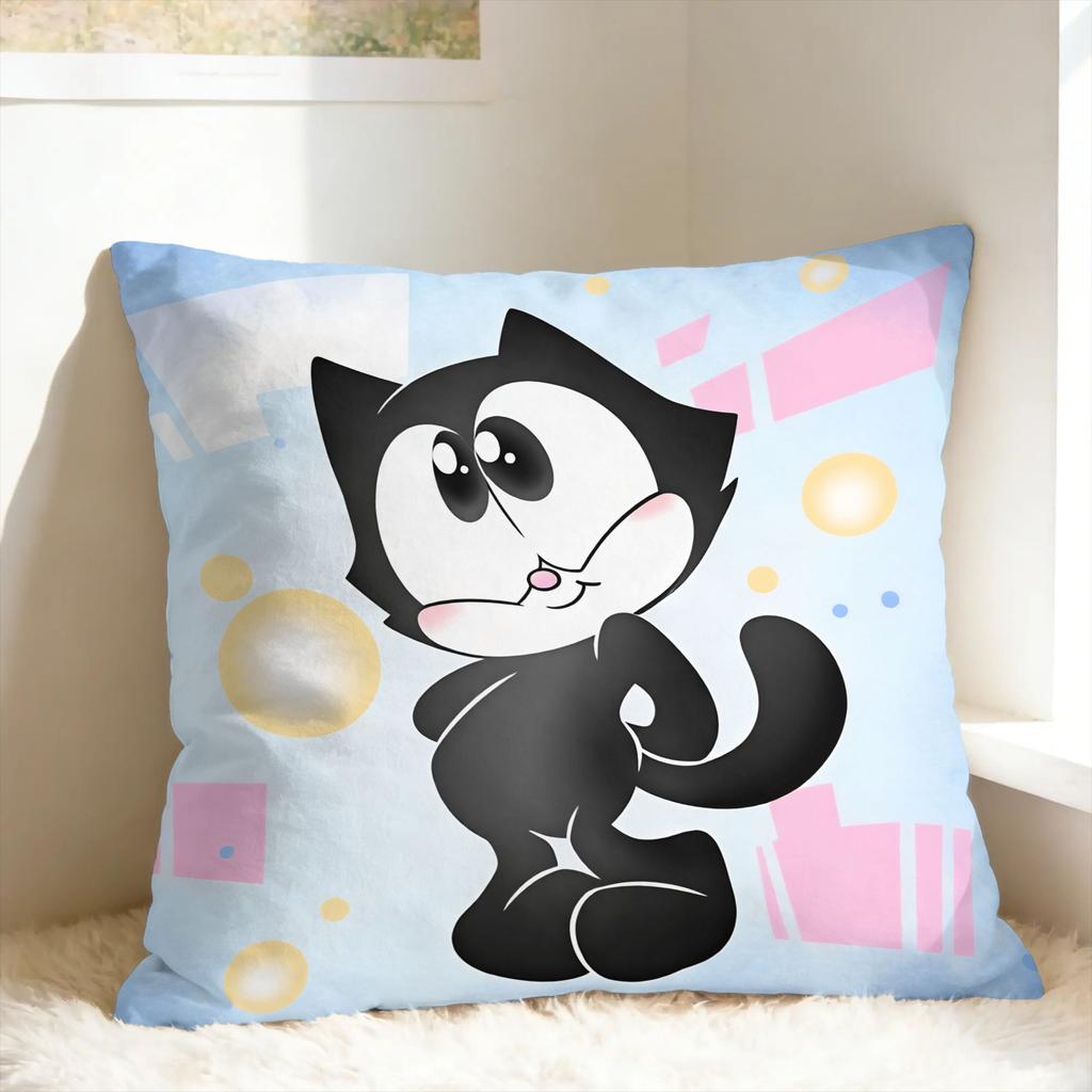 Cartoon FFelix The Cat Pillow Case Square Pillow Cover For Sofa Car Home Decor Fashion Pillowcases