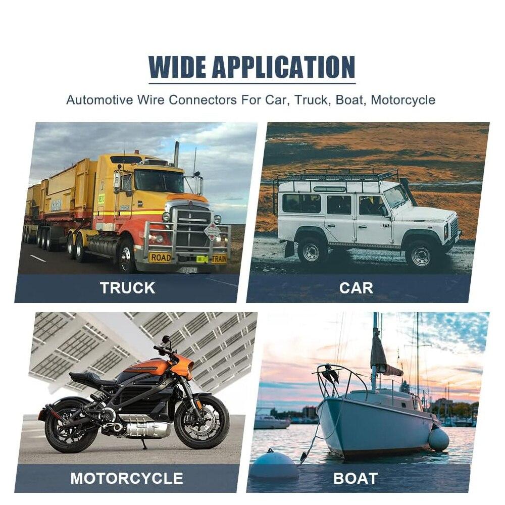 16 AWG Waterproof Wire Connectors Automotive Electrical Connectors Quick Disconnect Wire Connectors 2/3/4 Pin