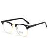 3016 Myopia Glasses, Anti-Blue Flat Glasses, Half-Frame Retro Decorative Frame Glasses, Men'S And Women'S Finished Myopia Glasses