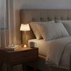 3 Color Lights Small Pleated Table Lamp Touch Control Stepless Dimmable Desk Ambient Light Fabric Shade Cordless