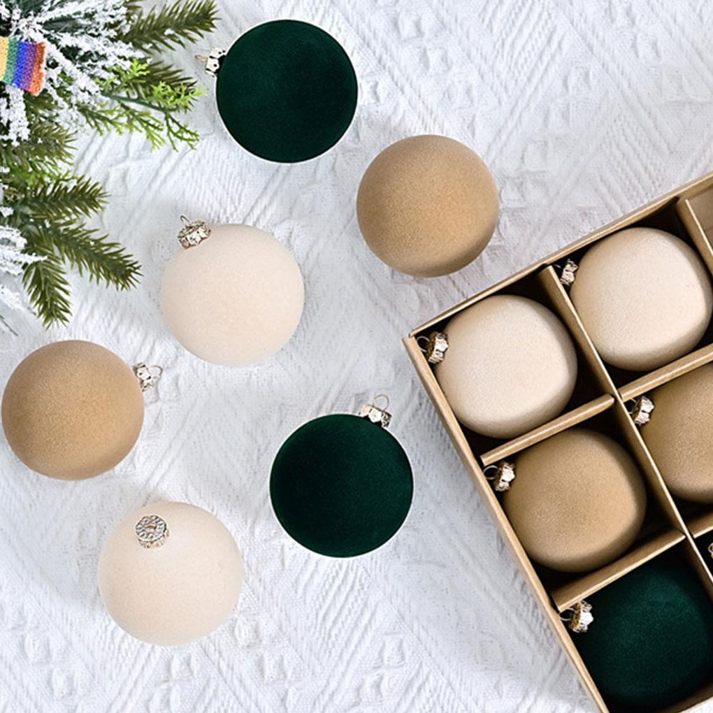 ABS Colorful Plastic Christmas Decoration Balls Set Of 12 Adopting Classic Minimalist Christmas Tree Coffee Series