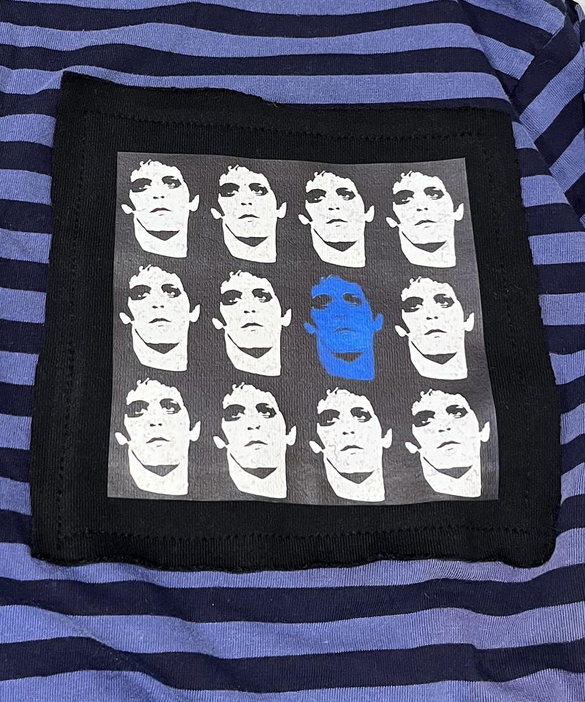 SK8ER ROCK Static Pigment Stripe T-Shirt (Blue*Navy)