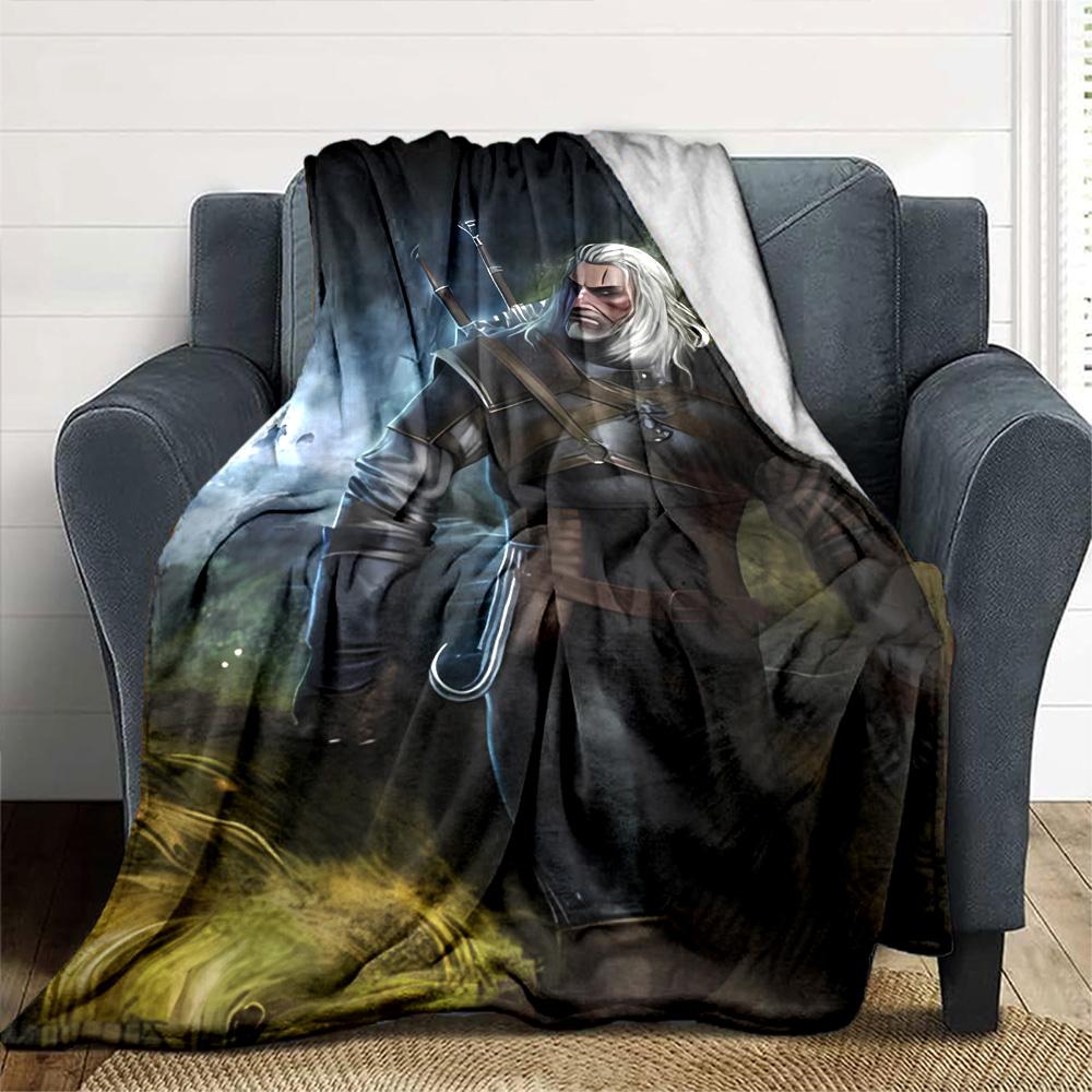 1pc Blanket - The W-Witcher 3 Wild Hunt GAME Print Design,Lightweight Blanket for Sofa,Bed- Soft &Warm,Gift for All Seasons