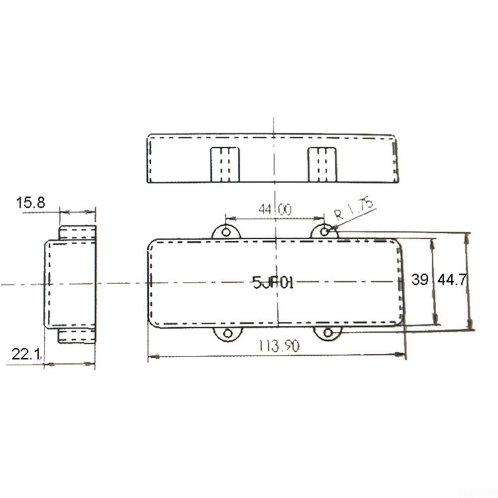 10*4*2cm kryty kytarových snímačů 1ks 45g černý plast