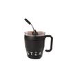 Stainless Steel Thermos Coffee Mug with Handle Portable Office Home Breakfast Milk Water Tea Cup with Lids and Straw Drinkware