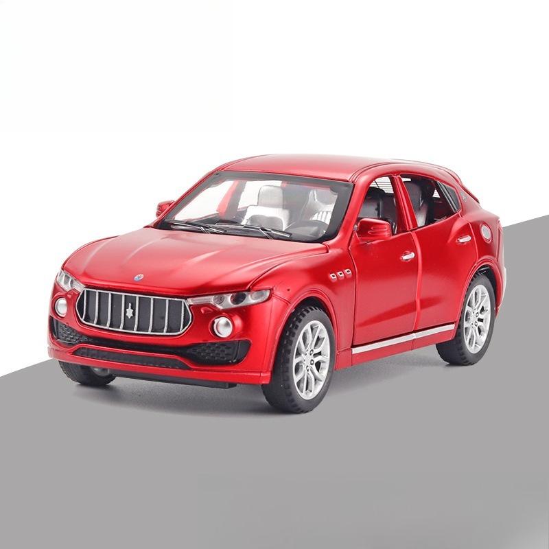 Modello di Auto in Lega SUV Maserati Levante Scala 1/32 Diecast Metallo Giocattolo Suono e Luce Giocattolo a Retrazione Collezione Auto in Miniatura Giocattoli Regalo