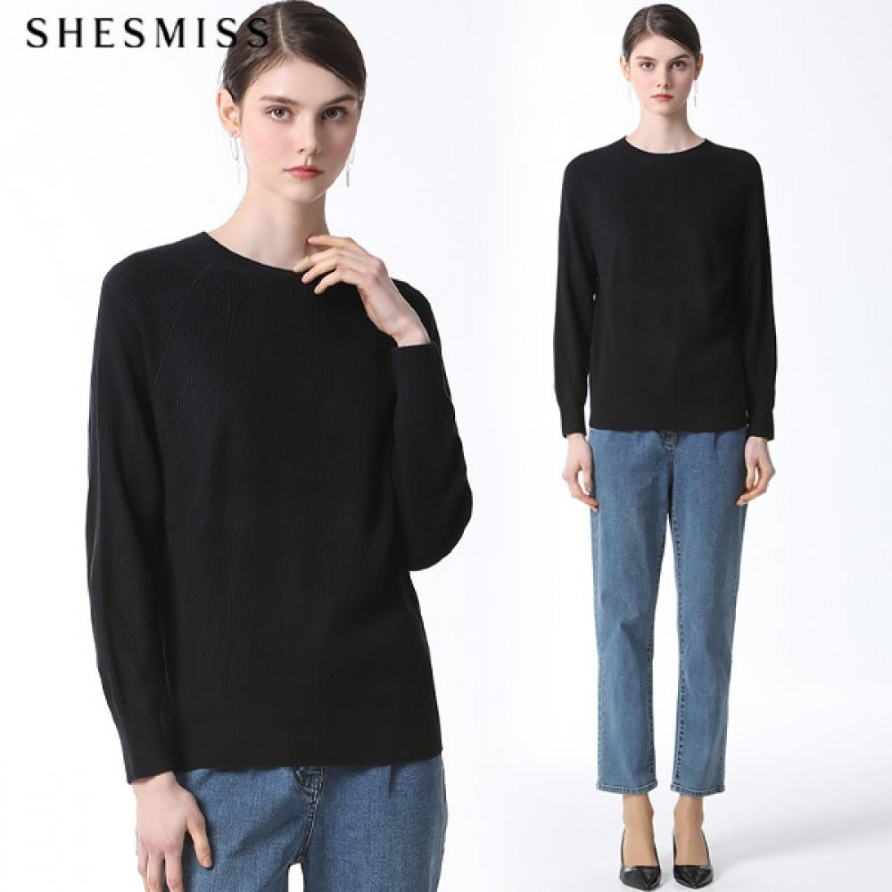 

She S miss Круглый вырез Рукав реглан Длинный рукав Трикотаж DARK NAVY (DN)/55