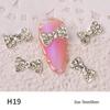 Japanese Style Rhinestone and Pearl Bow Nail Art Accessories