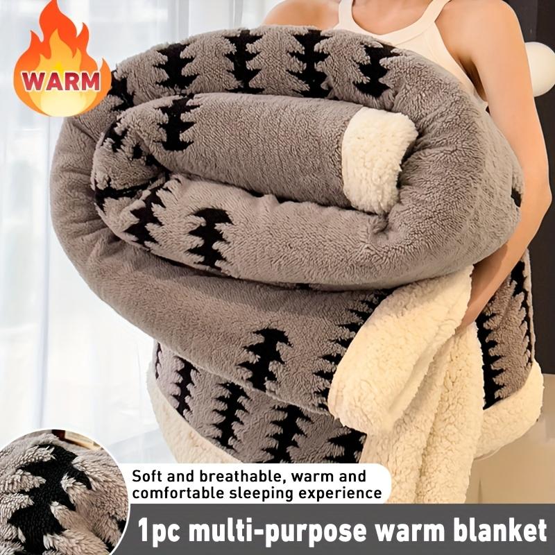 Thicken Plush Keep Warm Blanket Autumn and Winter Soft Comfortable Home Office Sofa Nap Blanket Coral Fleece Shawl Quilt Bedding