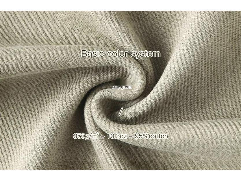 Heavyweight American-Style Grey-Green Straight-Leg Sweatpants for Women, 350G Twill Xinjiang Cotton, Casual Autumn Wear