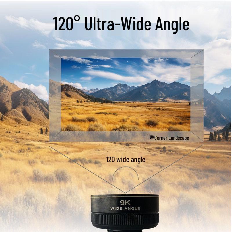 Objectif universel pour téléphone mobile:  Photographie Selfie HD Grand Angle & Macro