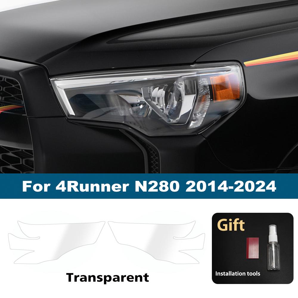 

TPU PPF Pre Cut Smoke Black Car Headlight Protective Film for Toyota 4Runner N280 2014-2026 Anti-Scratch Headlight Vinyl Film For 4Runner CLR