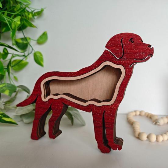 Wooden Dog Hair Storage Box Pet Hair Keepsake Box Pet Hair Collector Container Table Sign Decoration Pet Owner Memorial Gift