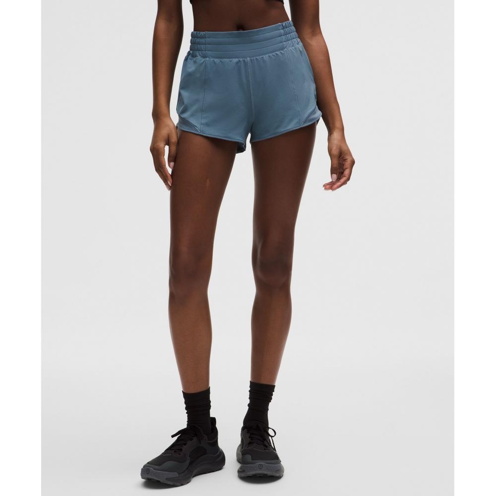 Lululemon Hotty Hot High Rise Lined Short 2.5  Steel Blue
