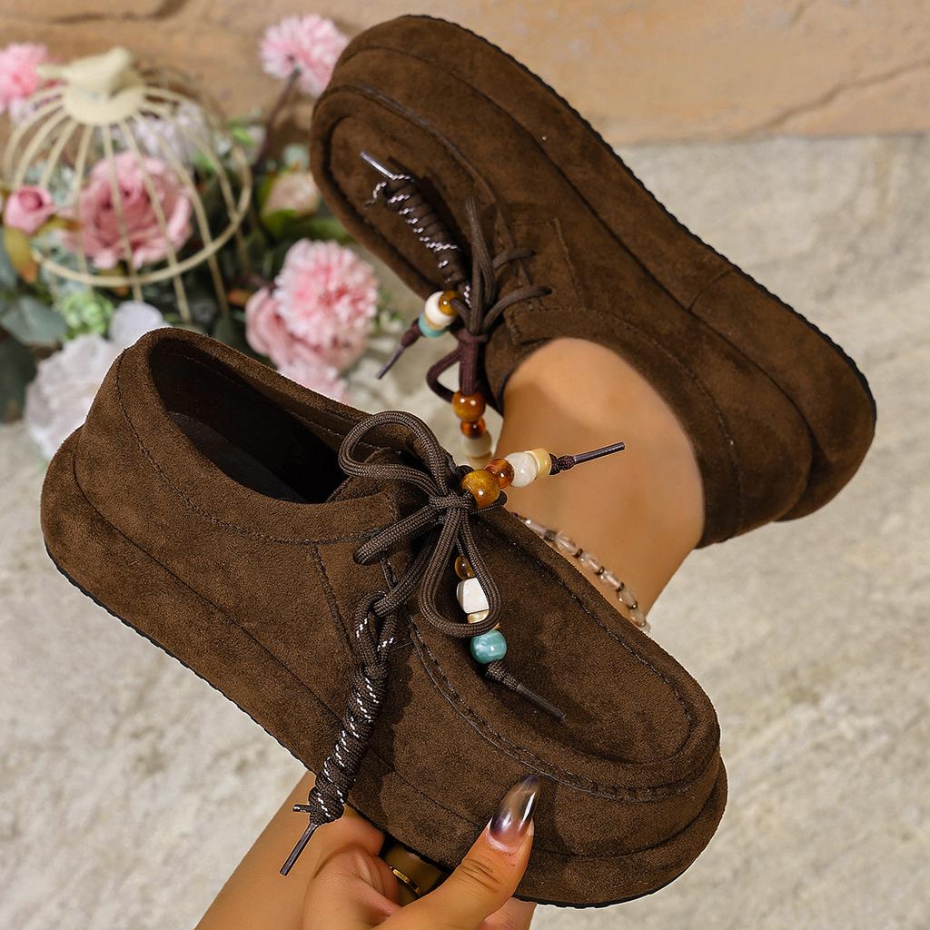 Fashion 2025 Retro Women Flat Sneakers Spring Autumn Trend Outdoor Sneakers Women New Round Toe Lace-up Shoes for Women Zapatos De Mujer