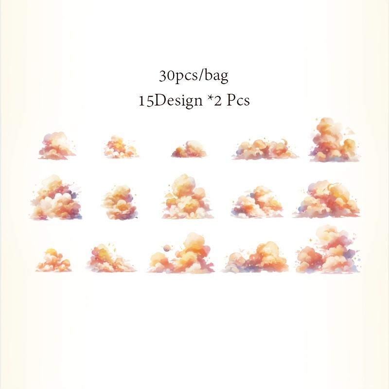 30Sheets/bag Pretty Clouds Theme PET Sticker DIY Handbook Creative Scrapbook Photo Frame Decoration For Phone Case Diary Cup