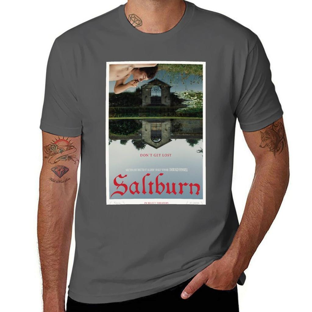 Saltburn Film Movie Poster Tshirt Kawaii Clothes Quick Drying Oversizeds Unisexs Tshirts