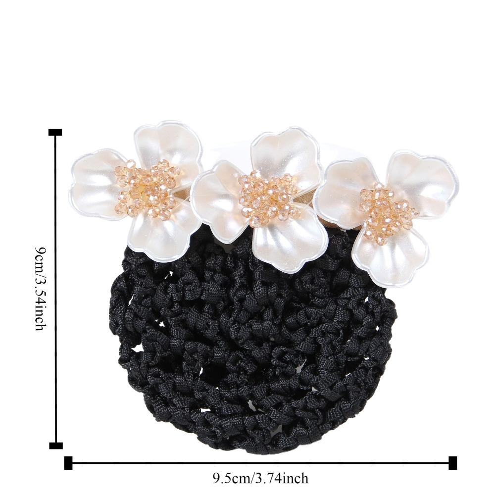 Headwear Korean Bun Snood Flower Hairpin Hairgrips Cover Net Sweet Women Spring Clip  for Girls
