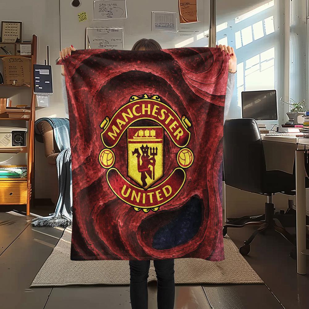 Manchester United Flannel Blanket, High quality Comfortable for All Seasons, Home Decor, Warmth and Comfort