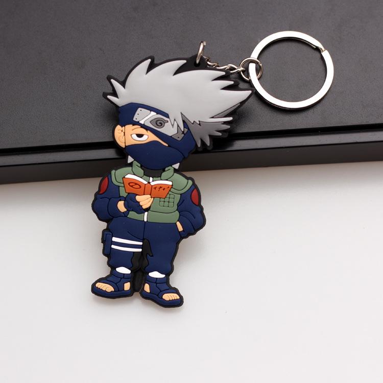 Double-Sided Naruto & Kakashi Soft Rubber Keychain Ornament