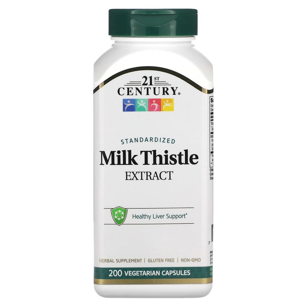 21st Century Standardized Milk Thistle Extract, 175Mg, 200 Veggie Caps (87.5Mg Per Capsule)