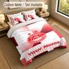 3Pcs Bedding Set Custom Name Text, 1 Sheet 2 Pillowcases Home Bed DecorAberdeen FC
