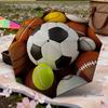 1pc Colorful Sports Balls Themed Automatic Folding Umbrella, Day-use Resistant Umbrella, Thickened Reinforced Umbrella Frame,