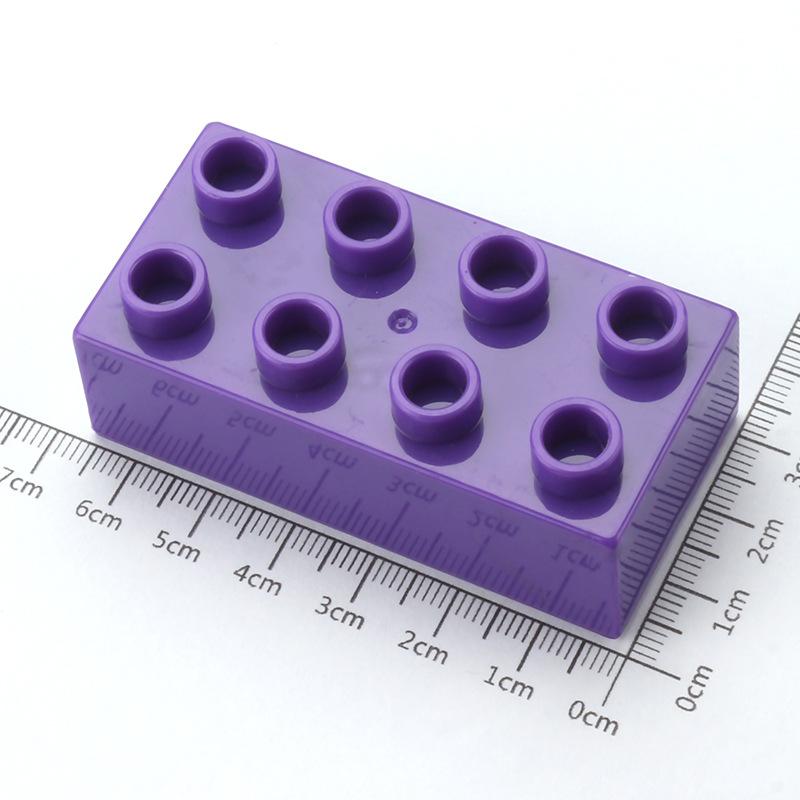 2x4 Dots Big Size Thick Brick 4PCS Colorful Building Block Figuers Compatible Large Plate Accessorie Kid Educational Toys Boys