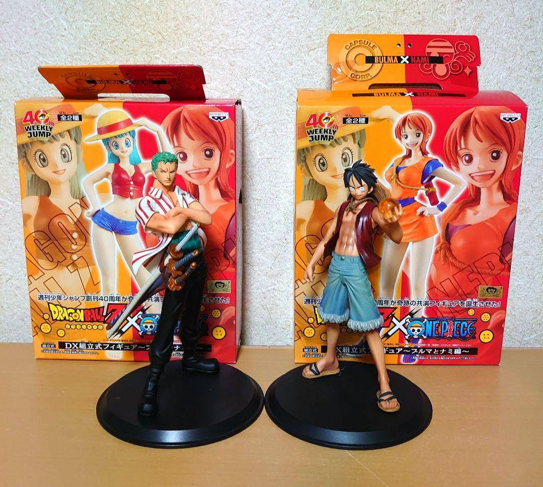 

[USED] Dragon Ball One Piece Assembled DX Luffy Zoro Nami Bulma Figure