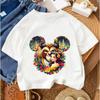 Street Style Boys Girls Tee Beauty And The Beast Trendy Fashion Cartoon Design Summer Kids Casual Outfit