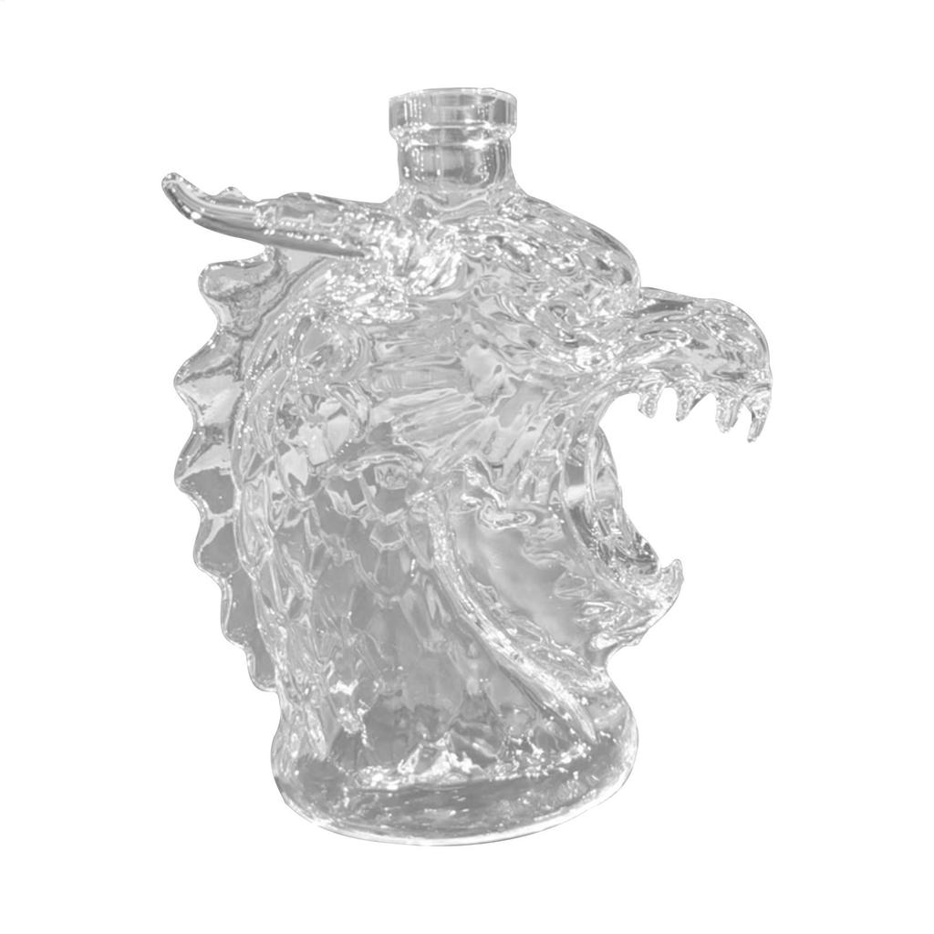 Caraffa in Vetro Bottiglia per Whiskey Trasparente Animale Drago Caraffa per Whiskey in Vetro Regalo per Amante del Whiskey Uomini Padre Marito