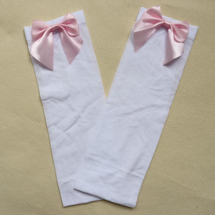 Sexy Women'S Hosiery Pink Bow Stay Up Thigh High Silk Stockings Hose.Ladies Sweet Bow Stockings Pantyhose Students Stockings