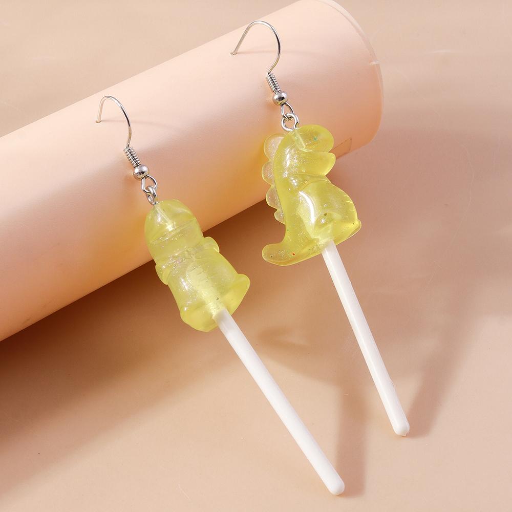 Cute Resin Sweet Lollipop Drop Earrings for Women Simulation Food Candy Dangle Earrings Girls Party Jewelry Gifts