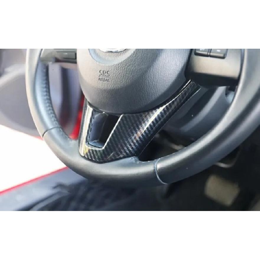 ABS Carbon Fiber Steering Wheel Cover Trim Fit For Mazda 6 Atenza 2014-2016