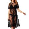Beach Dress Sheer Floral Lace Embroidered Bikini Cover